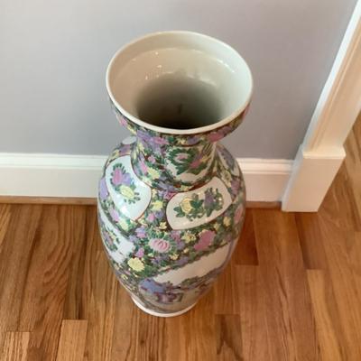 Asian Porcelain Vase 25”H 10”diameter