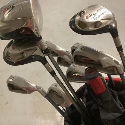 Men’s Golf Clubs, Callaway Irons, Taylor Made Woods and golf bag