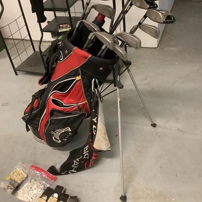 Men’s Golf Clubs, Callaway Irons, Taylor Made Woods and golf bag