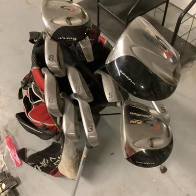 Men’s Golf Clubs, Callaway Irons, Taylor Made Woods and golf bag