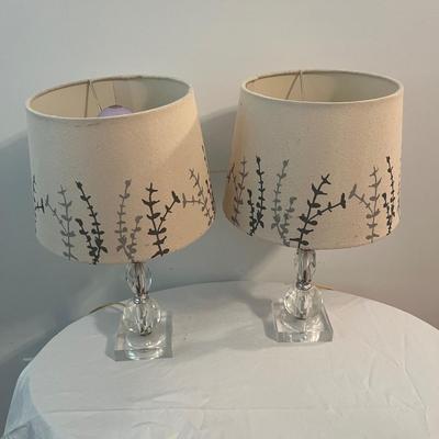 Pair of Glass Table Lamps (GB-MG)