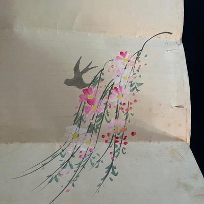 Embroidered Fringed Shawl & Hand Painted Linen (GB-MG)