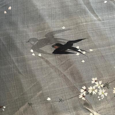 Embroidered Fringed Shawl & Hand Painted Linen (GB-MG)