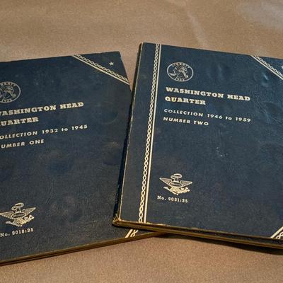 Washington Quarters Silver Coin Lot In Whitman Collectors Books