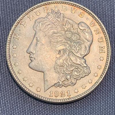 THREE 1921 Morgan Silver Dollars