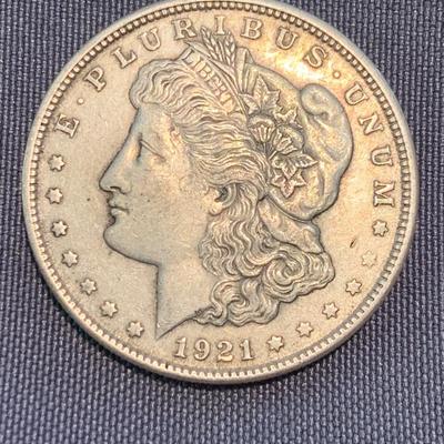 THREE 1921 Morgan Silver Dollars