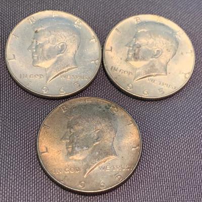 Large Kennedy Half Dollar Lot 1965-1969 - 27 Coins