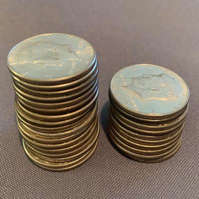 Large Kennedy Half Dollar Lot 1965-1969 - 27 Coins
