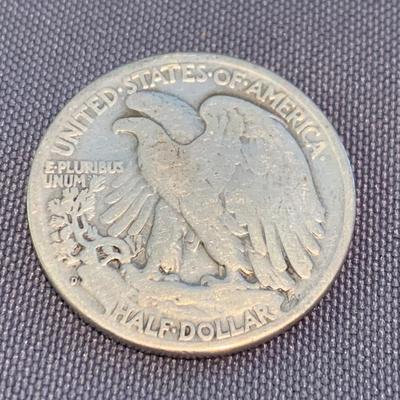 SEVEN Silver Half Dollars 1964 Kennedy Coins & 1 Standing Liberty