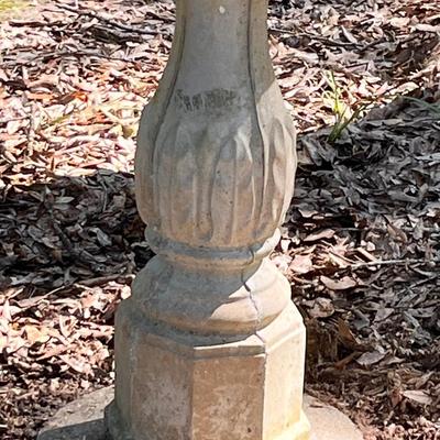 Pair (2) ~ 30” H Cement Bird Baths