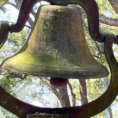 Vtg. #2 CRYSTAL METAL ~ 24” H Cast Iron Dinner Bell