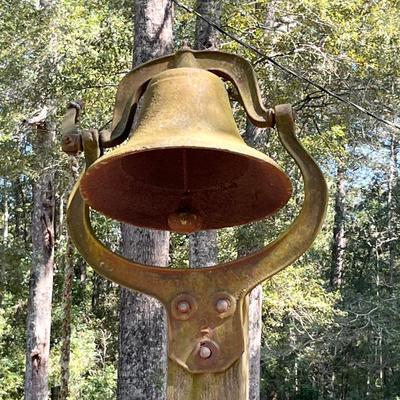Vtg. #2 CRYSTAL METAL ~ 24” H Cast Iron Dinner Bell