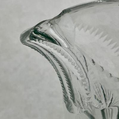 Antique American Brilliant Cut Glass Pitcher - chipped edge