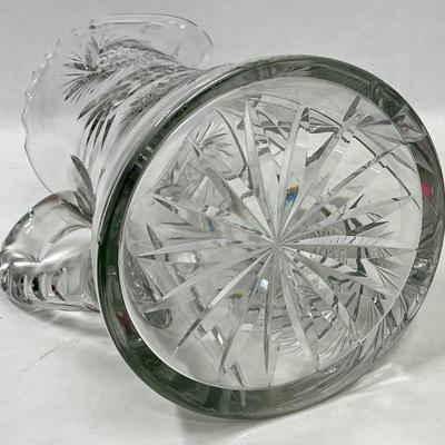 Antique American Brilliant Cut Glass Pitcher - chipped edge