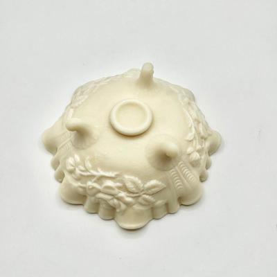 IMPERIAL GLASS ~ Satin Milk Glass Rose Bowl