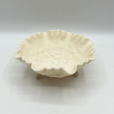 IMPERIAL GLASS ~ Satin Milk Glass Rose Bowl