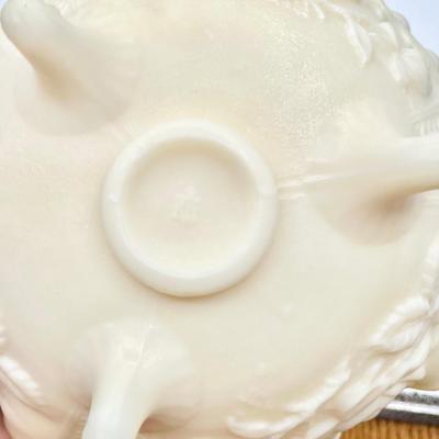 IMPERIAL GLASS ~ Satin Milk Glass Rose Bowl