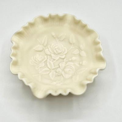 IMPERIAL GLASS ~ Satin Milk Glass Rose Bowl