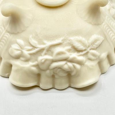 IMPERIAL GLASS ~ Satin Milk Glass Rose Bowl