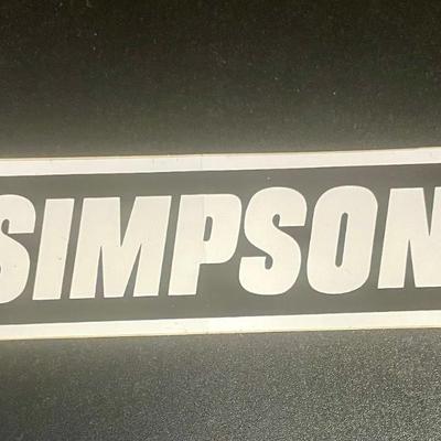 Vintage Simpson Automotive Racing Decals Stickers