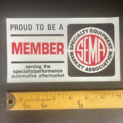 Vintage SEMA Decal Sticker