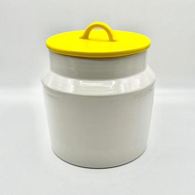 HAEGER USA ~ Two Piece Ceramic Fishing Bear Canister