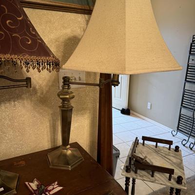 Lamps, Drop leaf Tea cart ,Clock