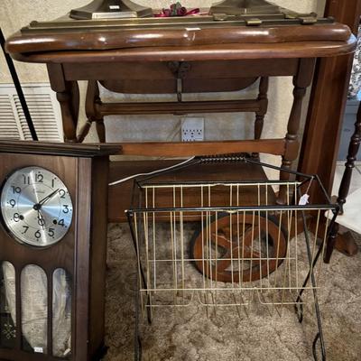 Lamps, Drop leaf Tea cart ,Clock