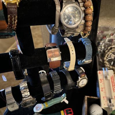 Watches, lighters, Pins, Necklaces and Pins