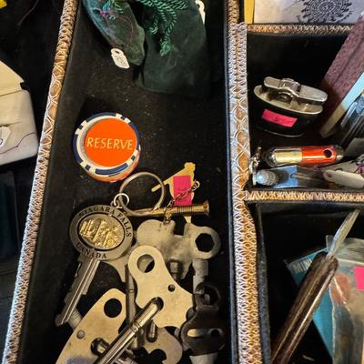 Watches, lighters, Pins, Necklaces and Pins