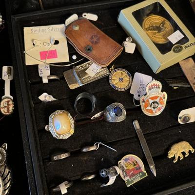 Watches, lighters, Pins, Necklaces and Pins
