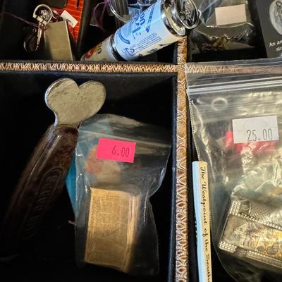 Watches, lighters, Pins, Necklaces and Pins