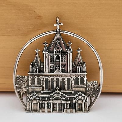 Vintage Sterling Religious Church Pendant or Brooch 16.8gr