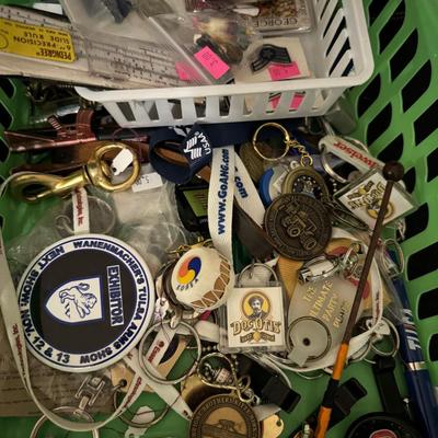 . Military metals, Pins, and belt buckles and commemorative coins
