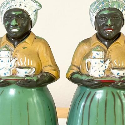 F & F Mold & Die Works ~ Vtg. Luzianne Mammy Salt & Pepper Shaker