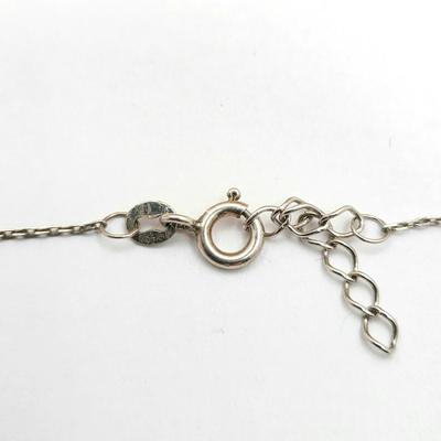 Twelve Sparkly Dangles Sterling Silver Necklace