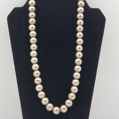 Vintage 24" Sterling Navajo Ball Necklace 165gr