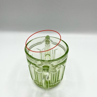Uranium Vaseline Glass Sugar & Creamer ~ *Read Details ~ 2 Piece Set