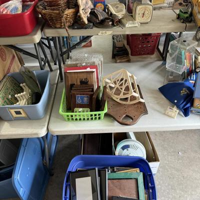 Miscellaneous picture frames, plaques, and household