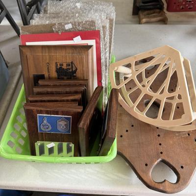 Miscellaneous picture frames, plaques, and household