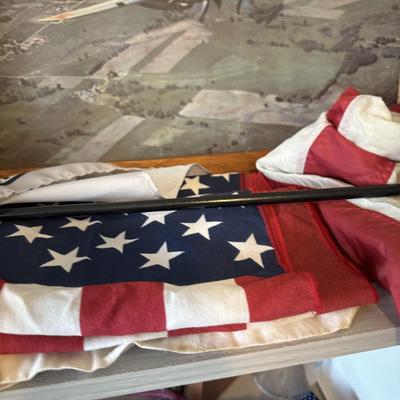 Airplane light switch, WWIl gun oil can, flags, pictures and hats, Military Memorabilia