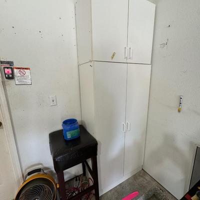 Cabinet and stool
