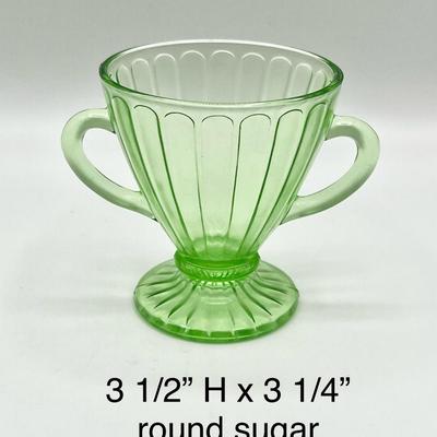 HAZEL ATLAS ~ Uranium Sugar/Creamer & Juicer ~ 3 Piece Set