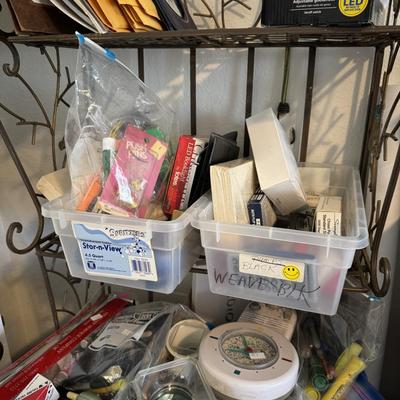 Office supplies, Printers, desk, lamp, chair