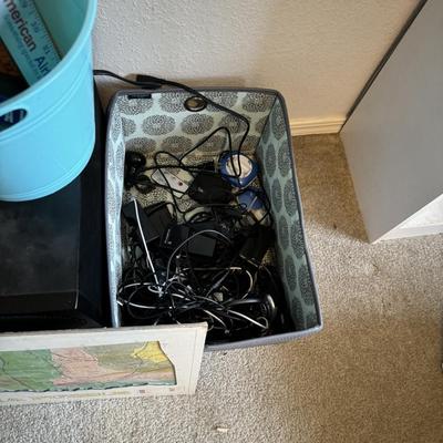 Office supplies, Printers, desk, lamp, chair