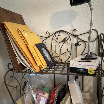 Office supplies, Printers, desk, lamp, chair
