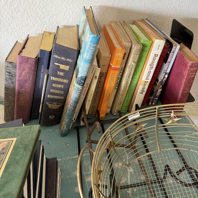 Books and table