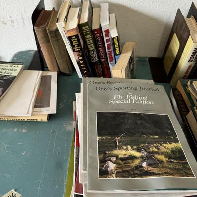 Books and table