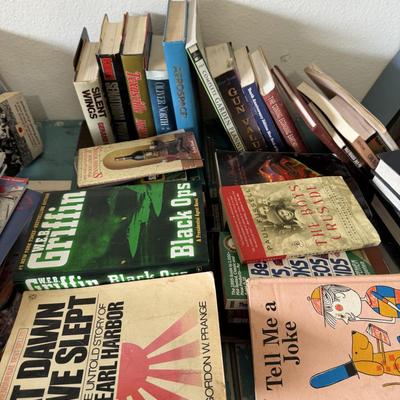 Books and table