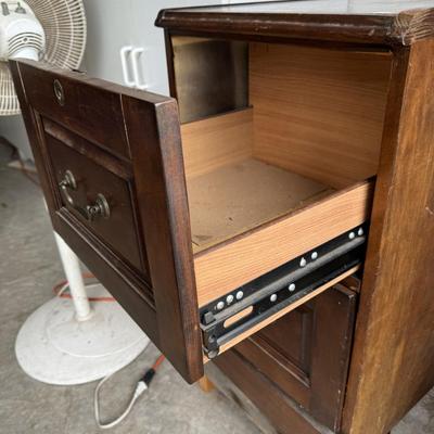 Wooden file cabinet